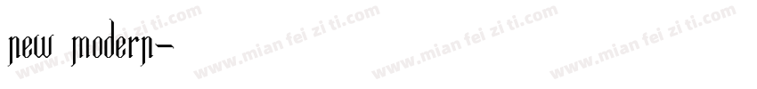 new modern字体转换
